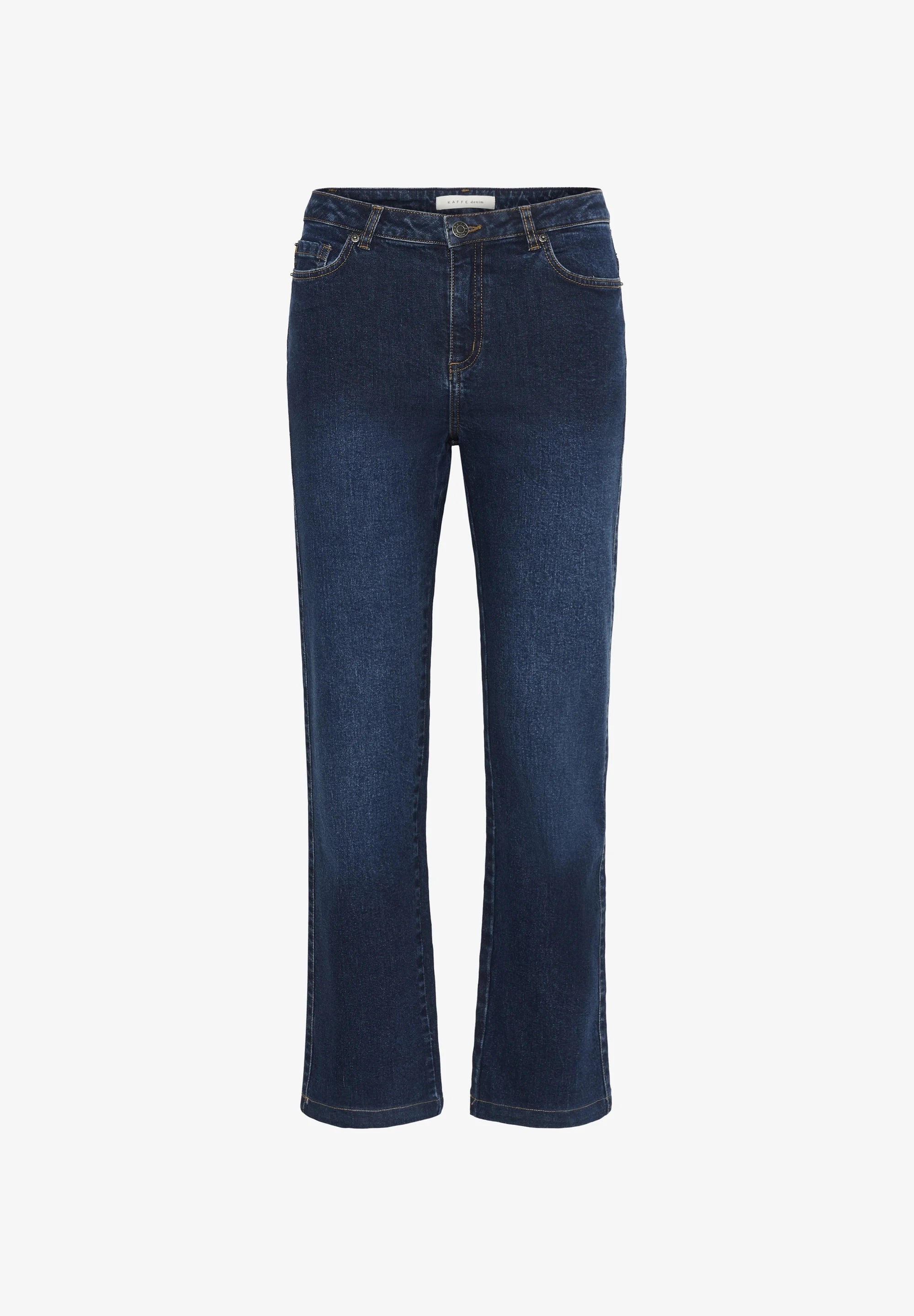 Kaffe KAmaris Reg Fit Dark Blue Straight Leg High Waist Jeans – 5-Pocket Classic Fit | Women