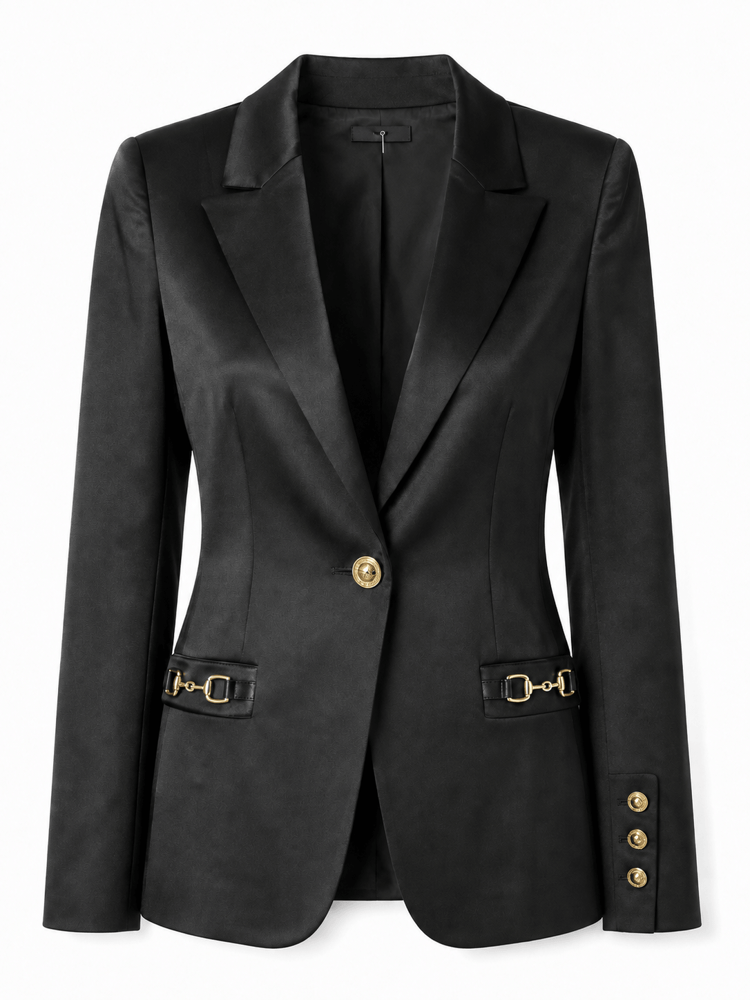 Zwarte Marciano by Guess blazer met satijnglans.
