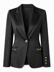 Zwarte Marciano by Guess blazer met satijnglans.
