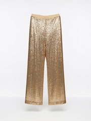 PartTwo Tatianas Wide-Leg Sequin Pants - Gold