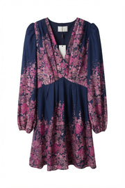 Neo Noir Semila Dress – Navy Floral Print | Women's Mini Wrap Dress