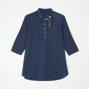 Zero Navy Shirt Dress – 3/4 Sleeve Summer Mini