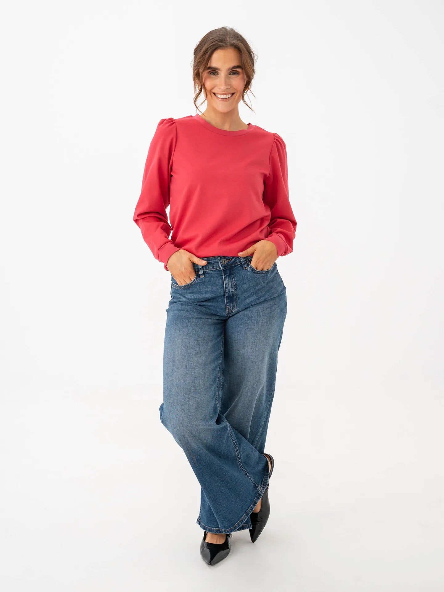 Ichi Exclusive Kate Sweater - Coral Pink