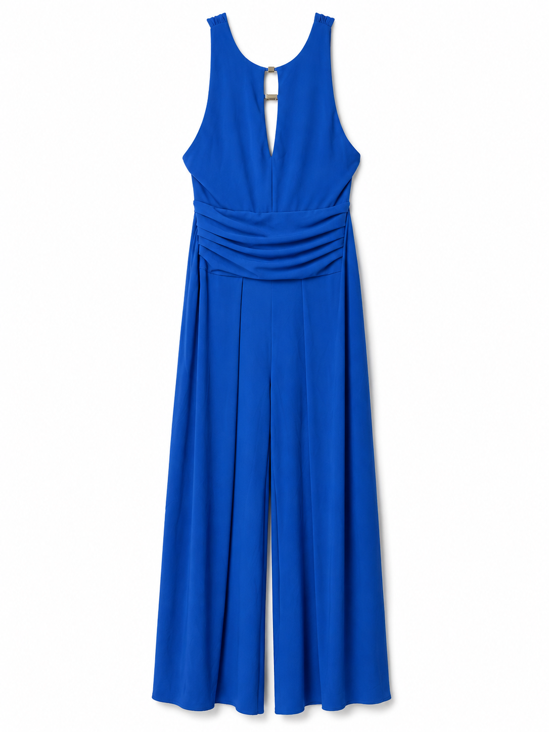 Kobaltblauwe mouwloze Marciano by Guess Kiki jumpsuit met wijde pijpen.