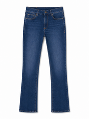 s.Oliver Mid Rise Slim Bootcut Blue Jeans – 5 Pocket Stretch Denim | Women