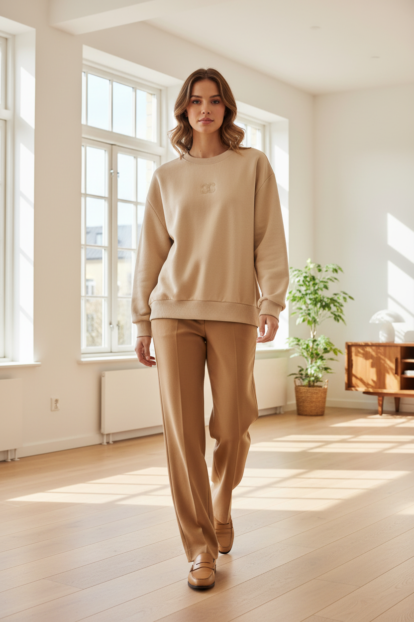 Tenna CC sweater in een interieur.